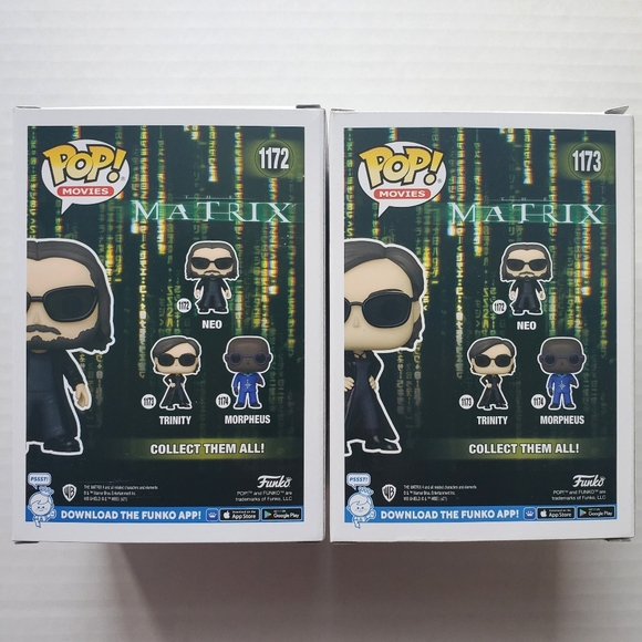 Funko Pop The Matrix Neo 1172 & Trinity 1173 - Picture 5 of 7